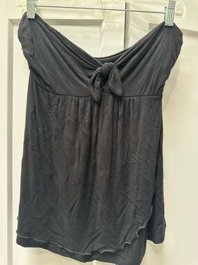Ella Moss Black Strapless Tie-Front Camisole